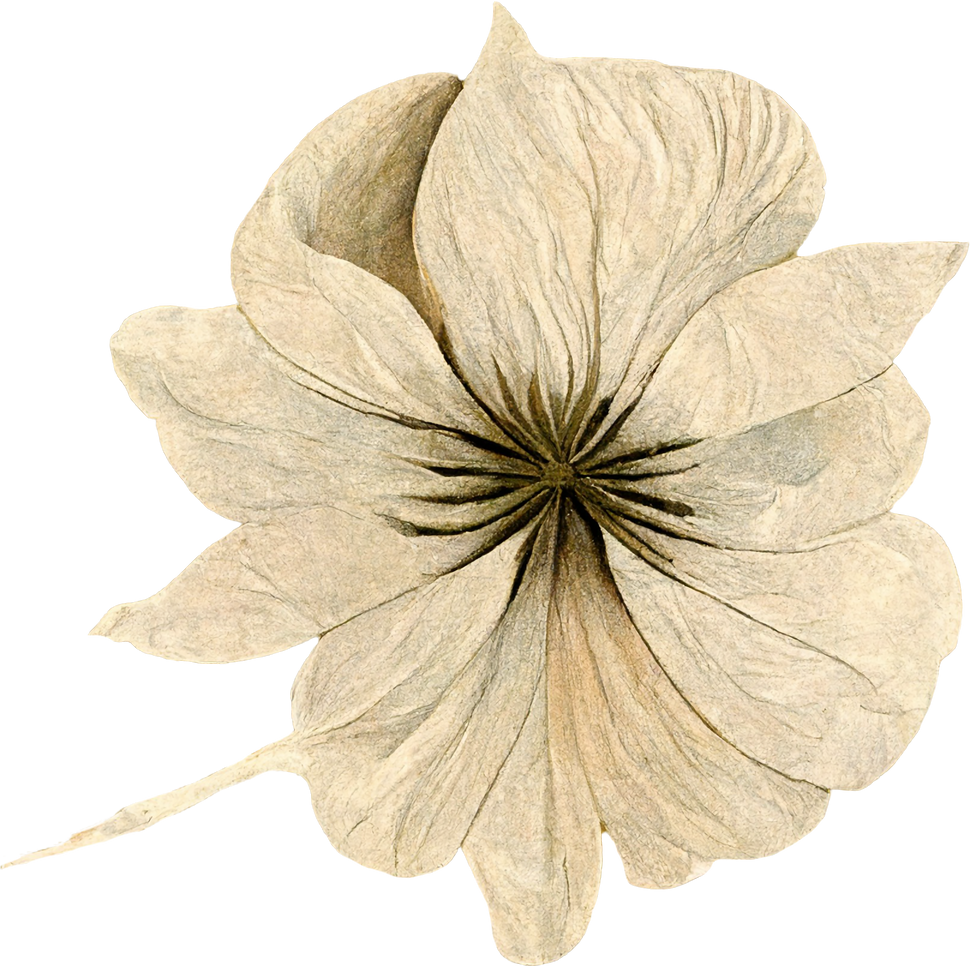 Beige Retro Flower Cutout